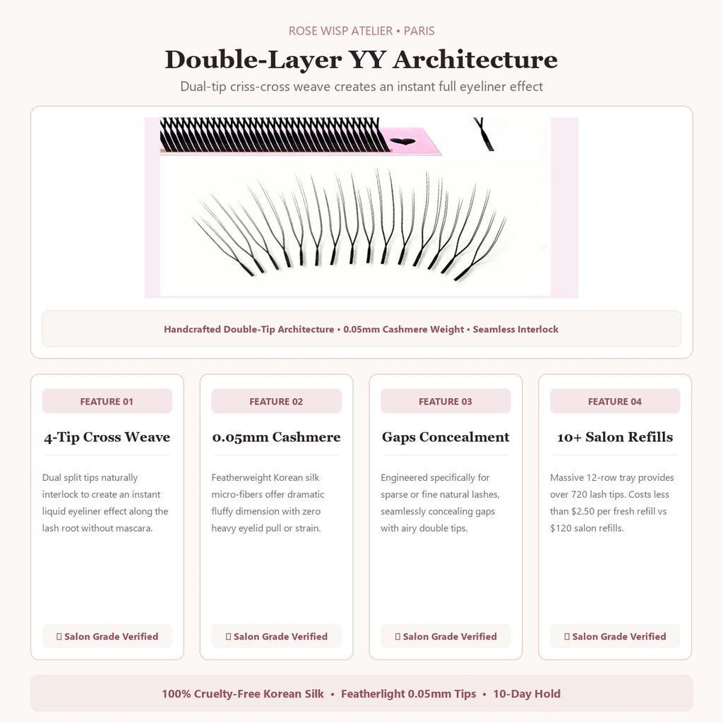 Featherlight YY-Shape Double Layer Lash Fans (Refill Tray)